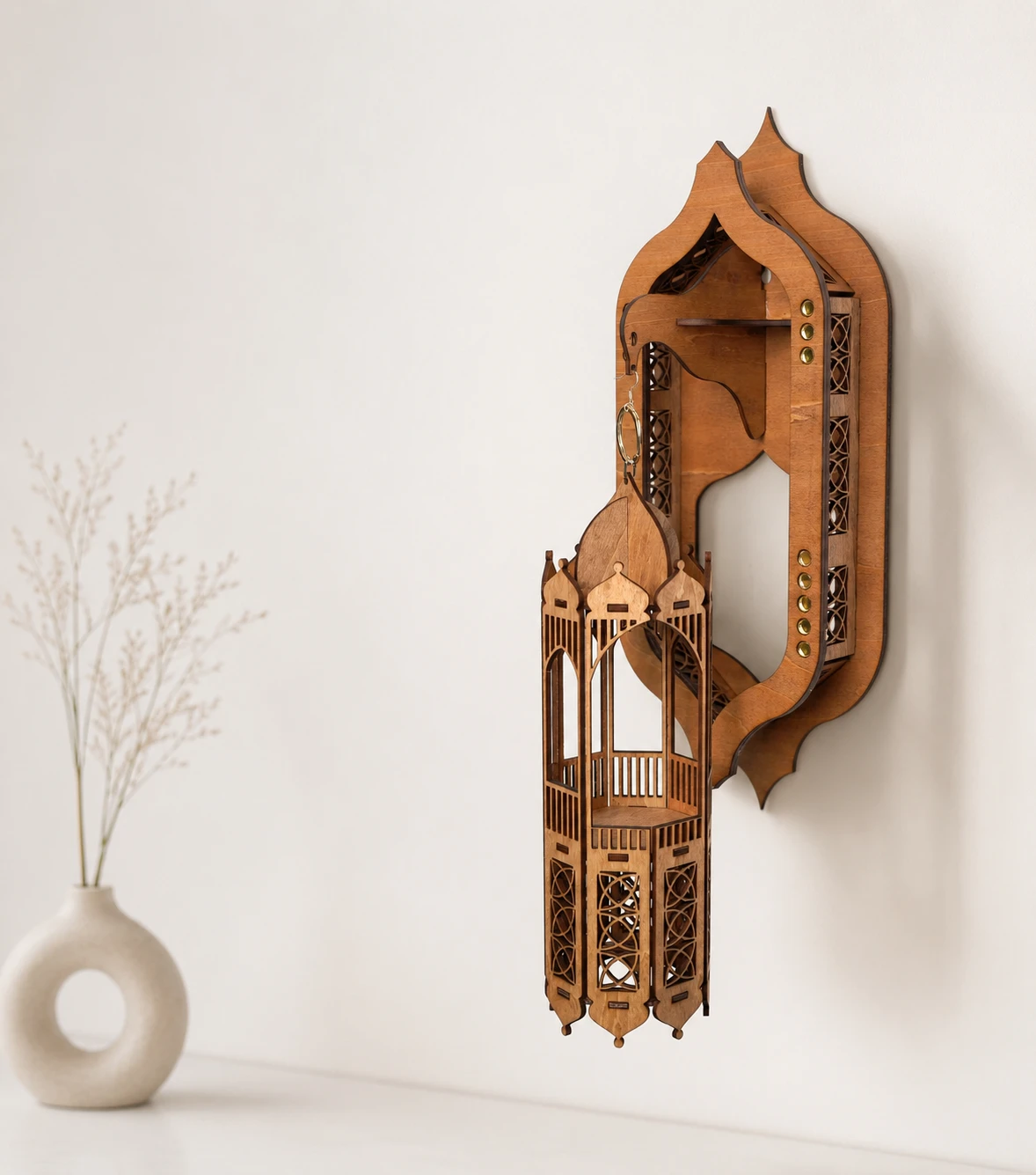 Wooden Wall Lantern