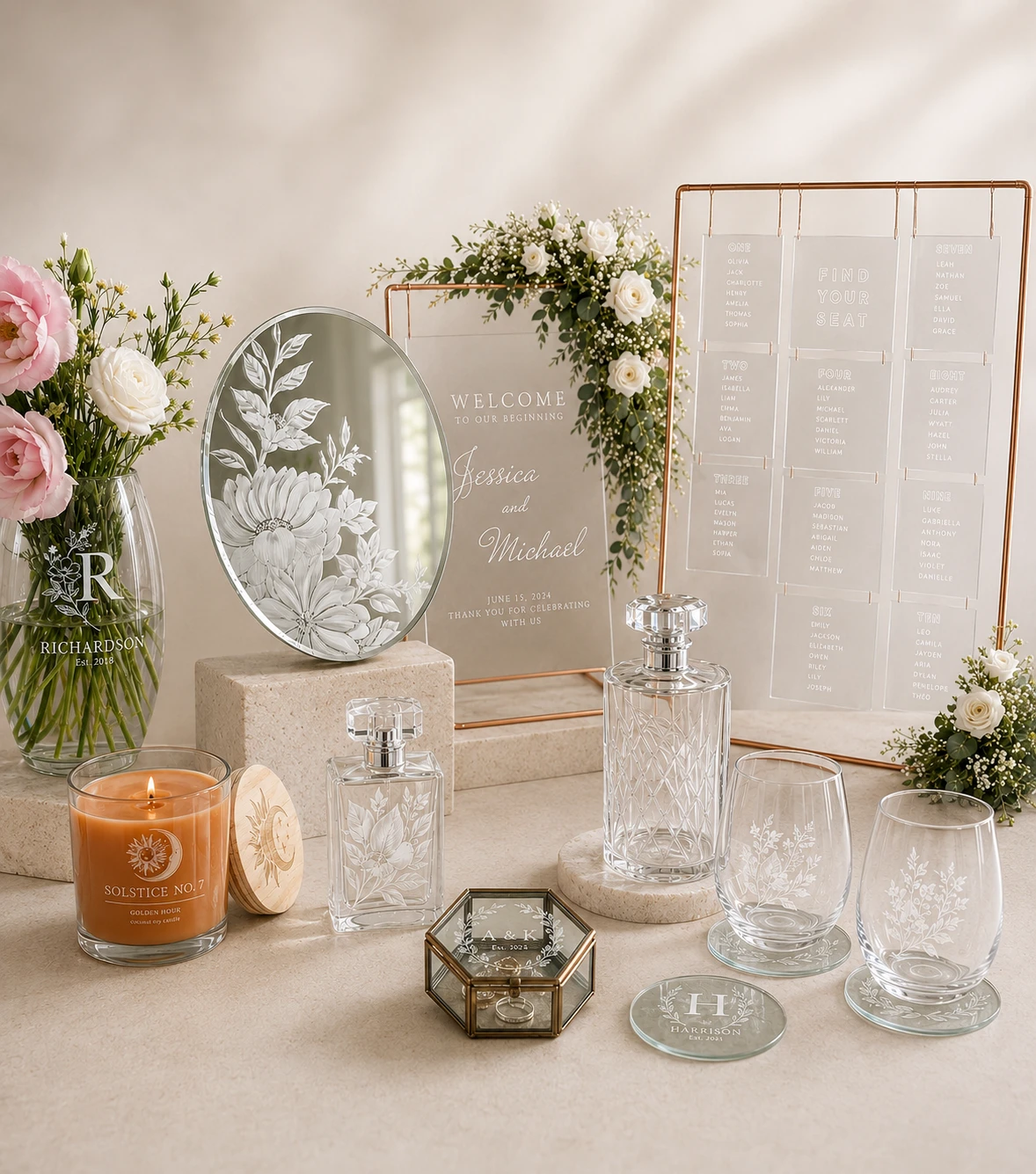 36 Glass Laser Engraving Ideas for Gifts, Weddings, Home Décor, and Business