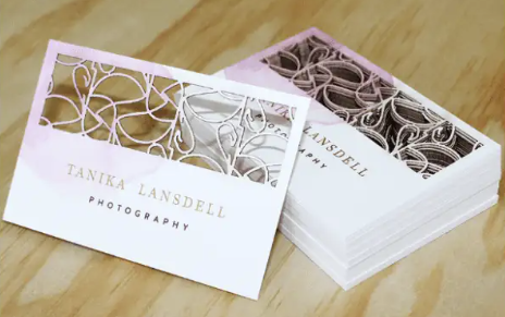 Laser cut invitation card with detailed paper pattern