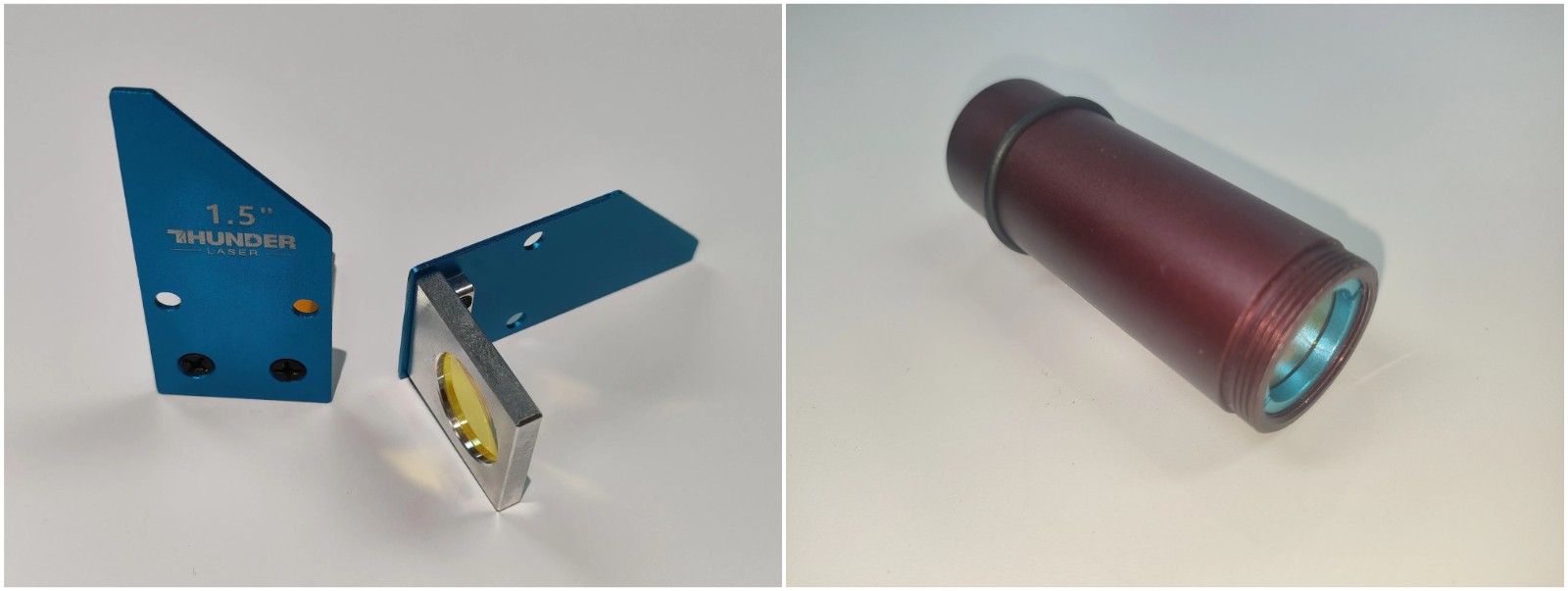 A pic that shows the Thunder Laser Bolt 1.5″ lens and Thunder Laser Nova 1.5″ lens. A pic that shows the Thunder Laser Bolt 1.5″ lens and Thunder Laser Nova 1.5″ lens.