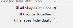 Fill grouping should be adjusted when necessary to reduce idle movement Fill grouping setting used to reduce idle laser movement