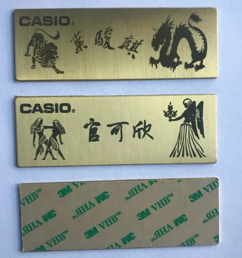 Laser-engraved metal signage and nameplates