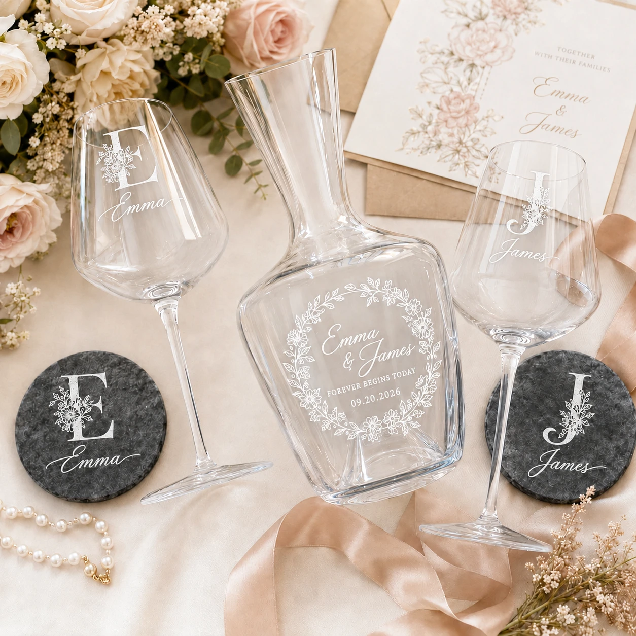 laser engraved wedding wine glasses laser engraved wedding wine glasses