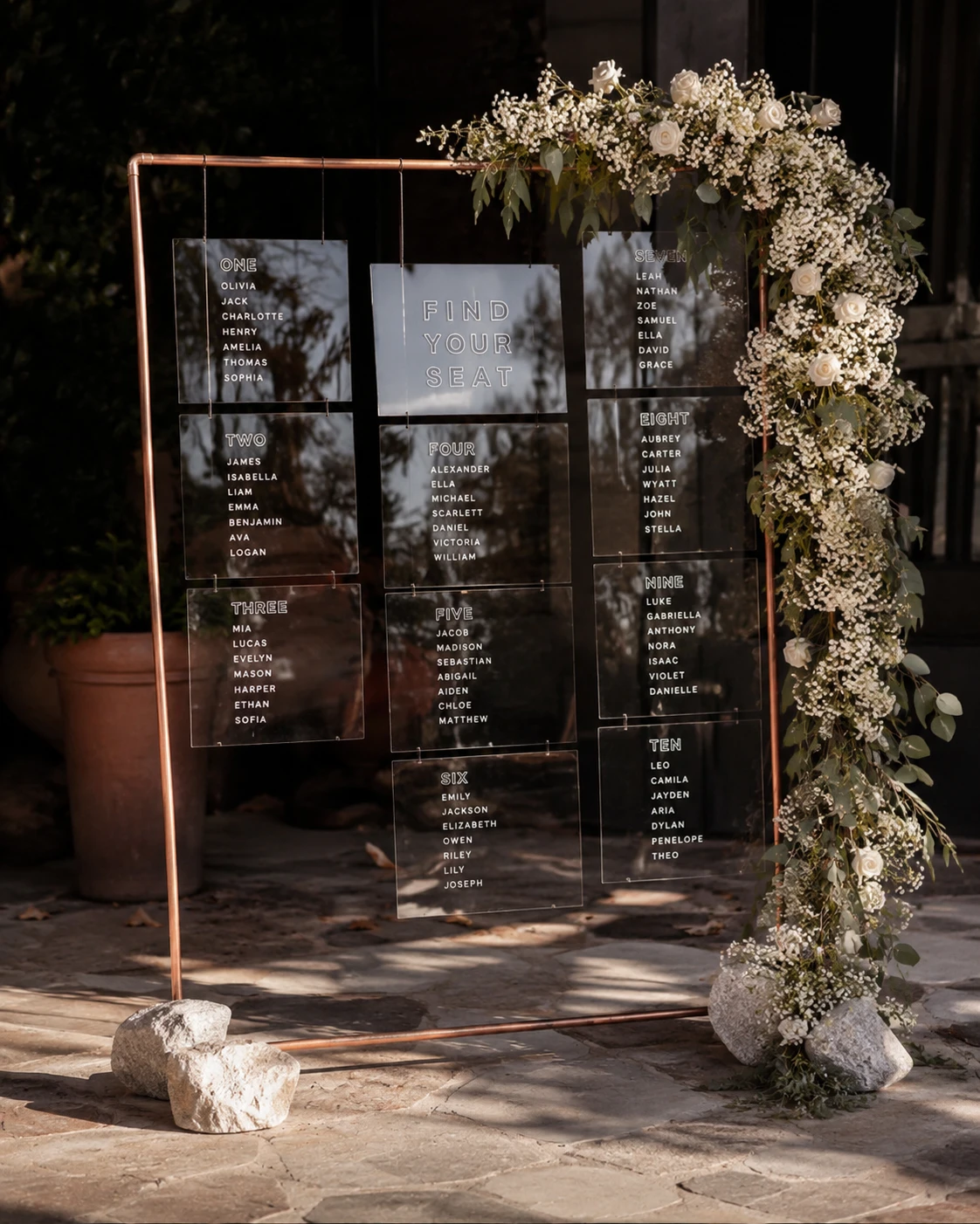 laser engraved Wedding seating charts laser engraved Wedding seating charts