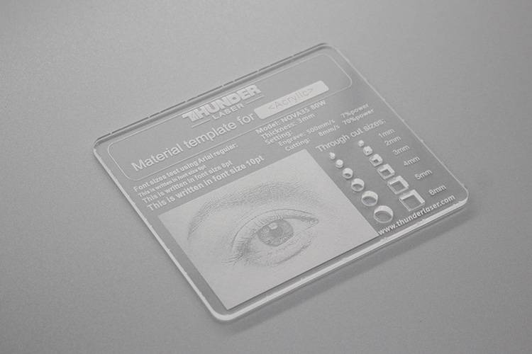 Acrylic engraving sample