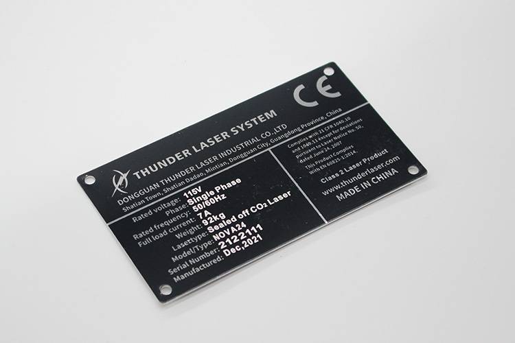 Metal laser marking sample