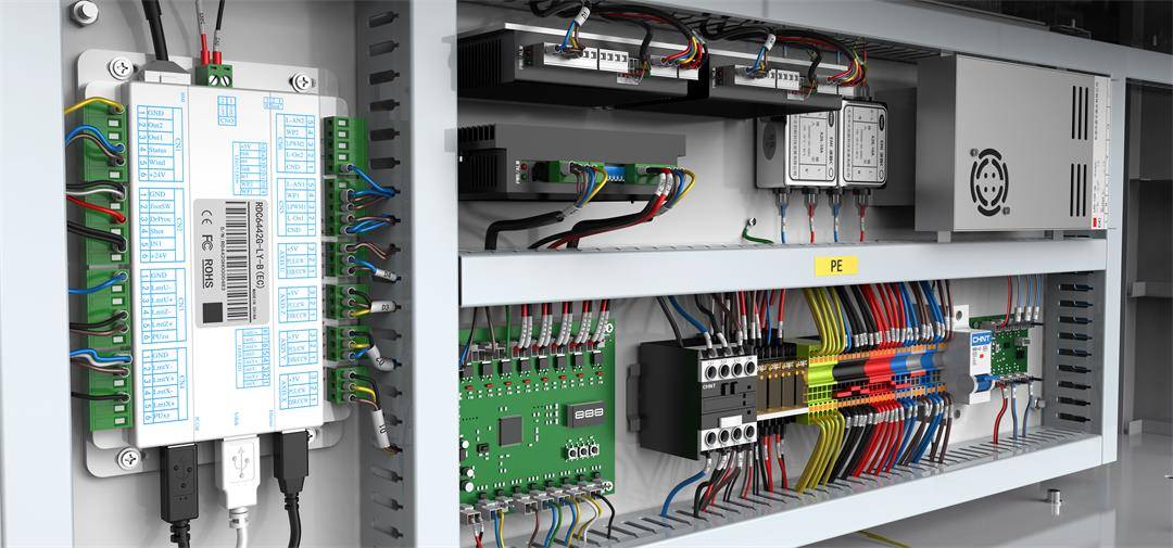 Safety circuit diagram for laser cutting machine protection