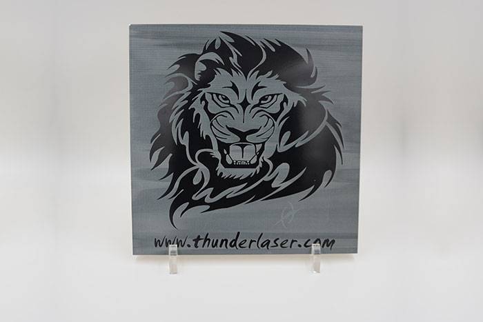 Ceramic Laser Engraving Sample Laser engraving on a ceramic or mineral-based surface