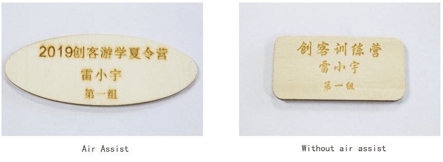 Laser engraving wood sample