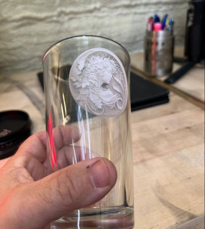Laser engraver rotary attachment for tumbler engraving