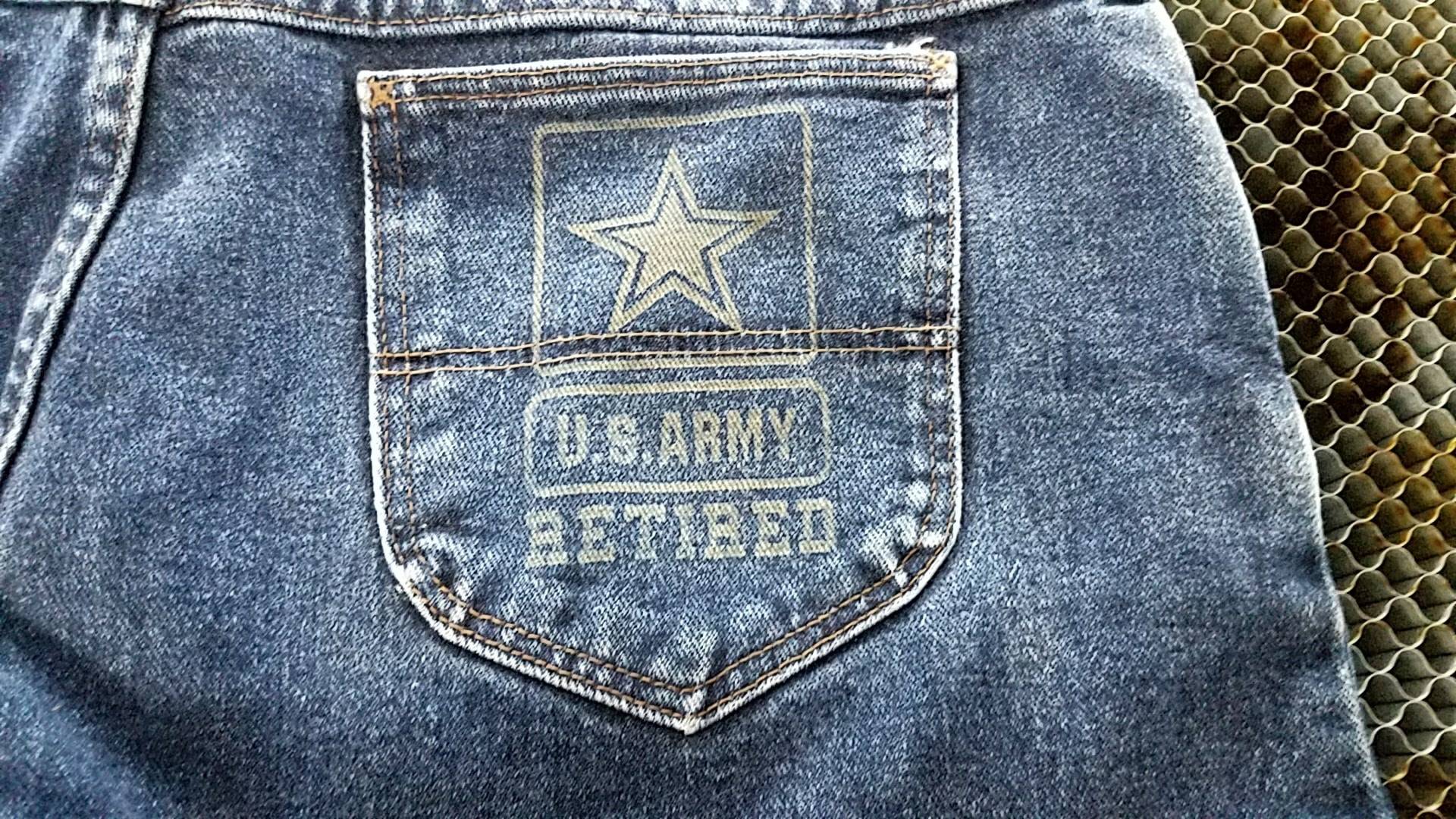 Textile engraving with a laser cutting machine