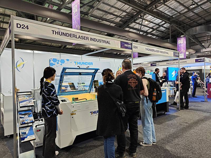 Laser cutting machine on display at Visual Impact