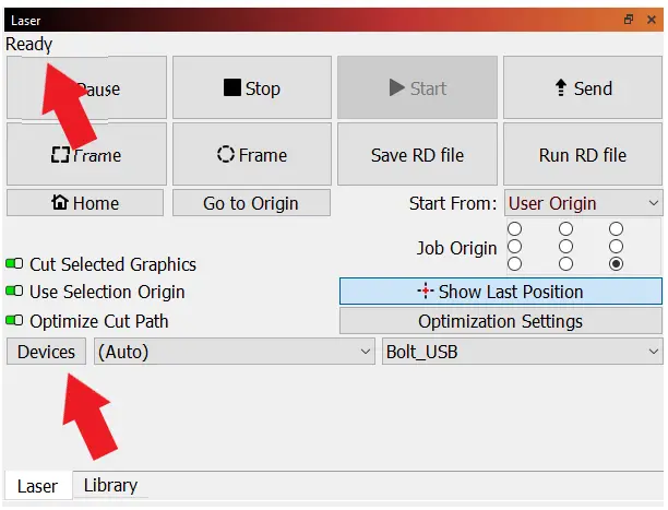 LightBurn setup installer screen