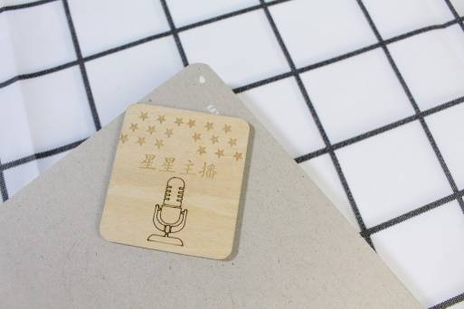 Laser-cut badge design inspiration example 6