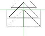 Aligned triangle sections for pine tree profile