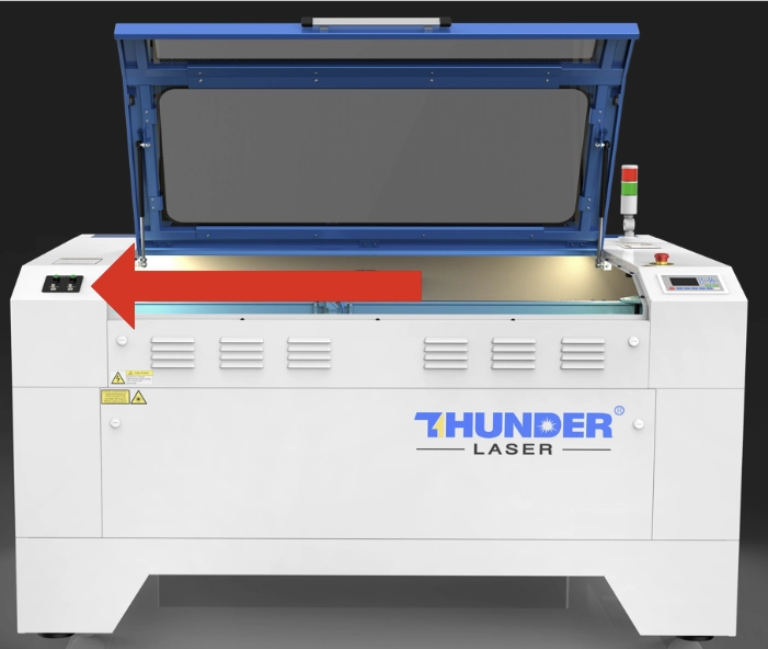 Dual stage air assist controls on Nova laser machine