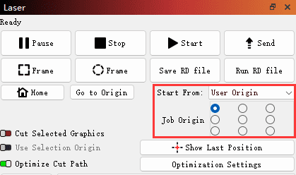 Nova pass-through file preparation in LightBurn