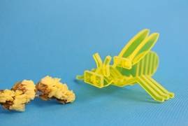 Finished laser-cut bumblebee mortise-and-tenon model