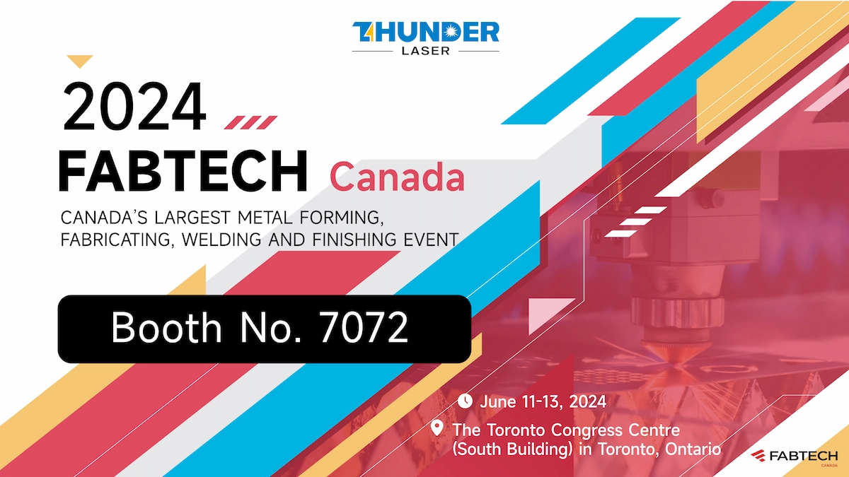 Thunder Laser machine display at FABTECH Canada