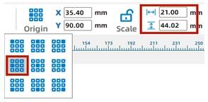Adjusting clip buckle size in LaserMaker