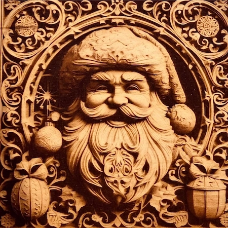 Cartoon or artwork laser engraved on wood