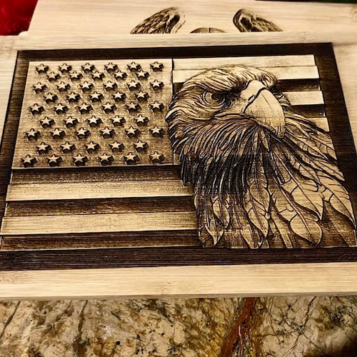Bamboo for laser engraved photos