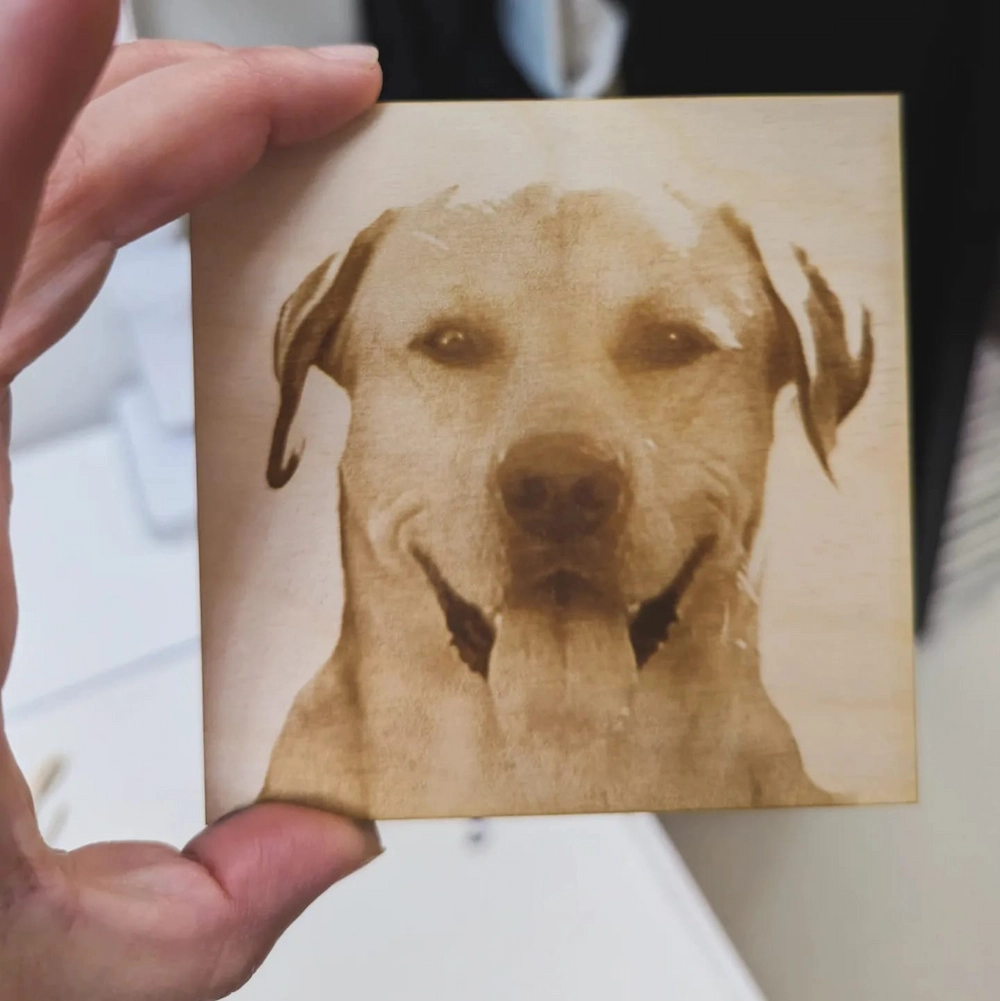 Birch wood for laser engraved photos