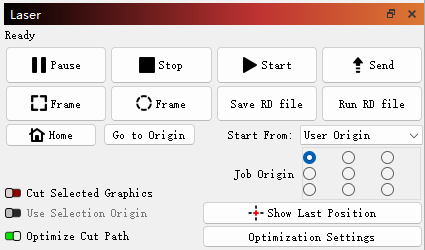 Center positioning setup for laser engraving