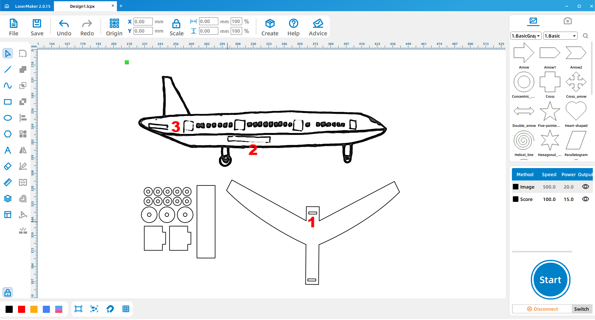 Drawing bayonet-style joints for the airliner model
