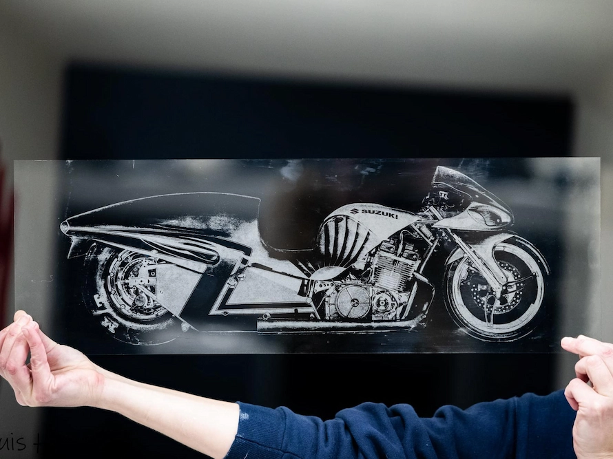 Photo laser engraving on glass