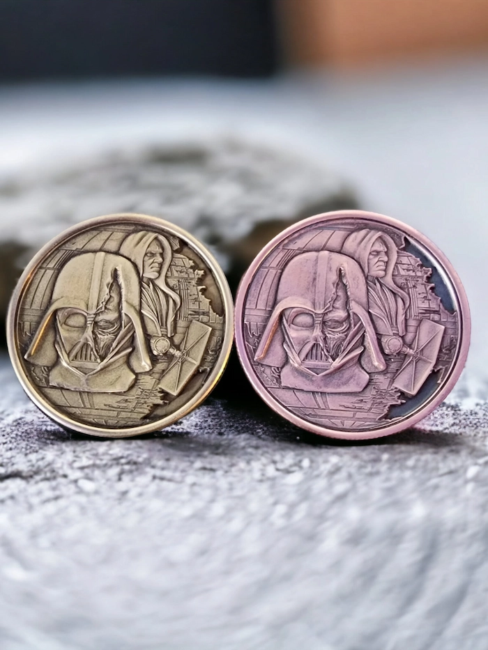 Laser engraved brass and copper sample