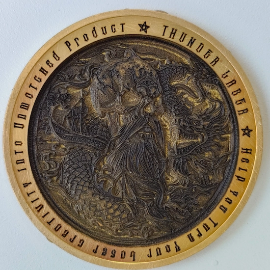 Before blackening engraved brass or copper sample