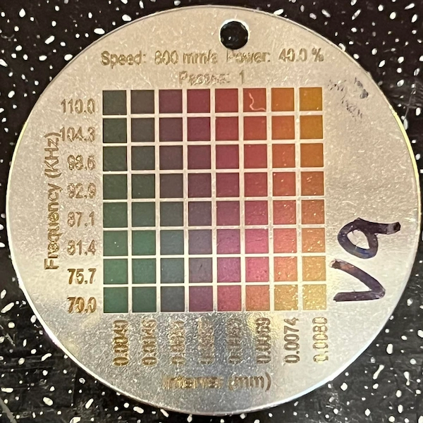 Color laser engraving on stainless steel