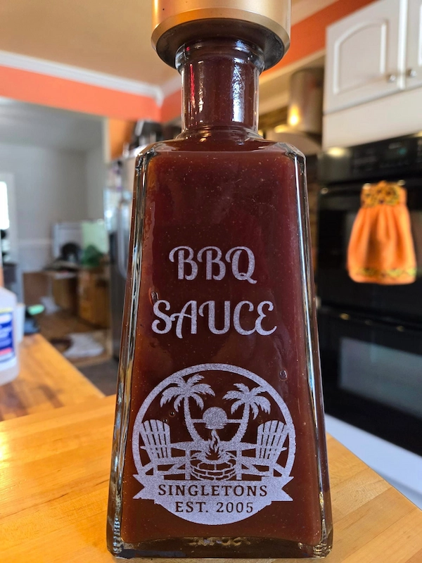 condiment bottle laser engraving