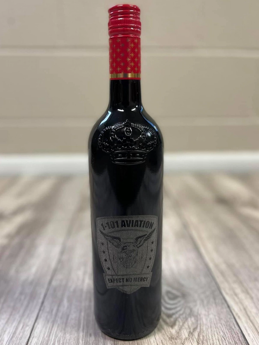 wine and spirits bottle laser engraving