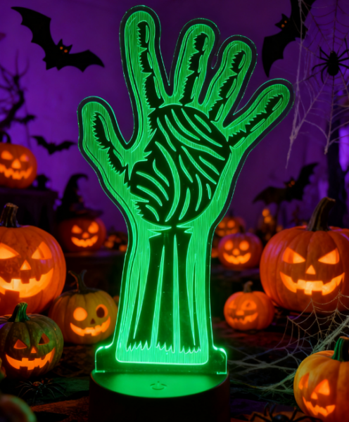 Halloween Lamp made with thunder bolt