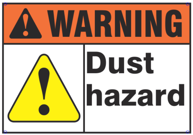 dust contamination around laser equipment