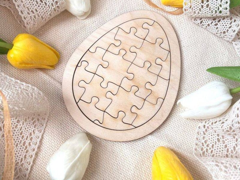 Egg Puzzle Crafts for Kids, Easter Gift Puzzle Egg, Easter Activity for Kids