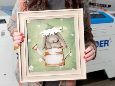 Laser cutting bunny frame