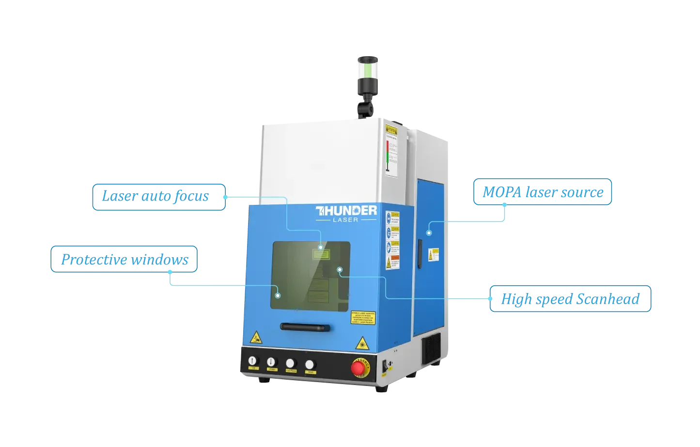 Fiber laser marking machine for metal marking