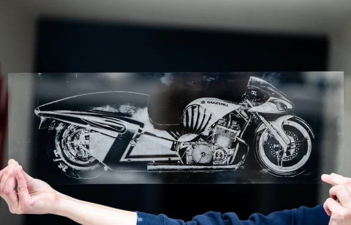 Glass laser engraving machine project sample