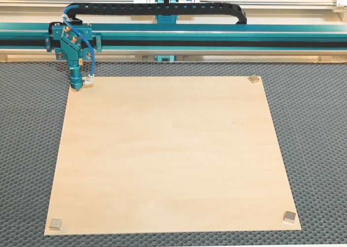 Make sure the laser material is flat