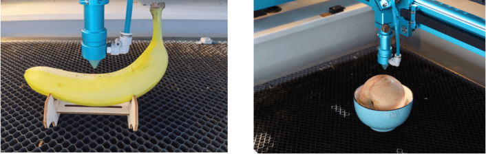 Laser rotary fixture for stable engraving