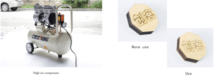 Nova laser cutting machine with high air assist setup