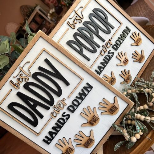 laser cut fathers day wall art