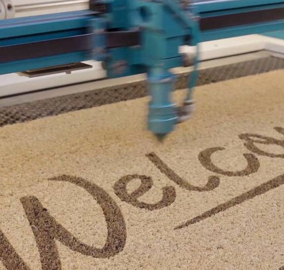 Laser cutter doormat