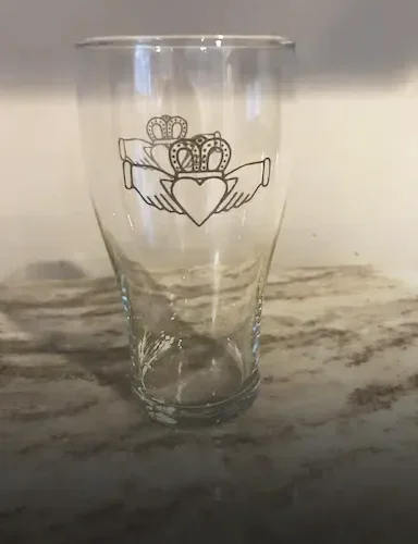 Laser engraving glass cup sample