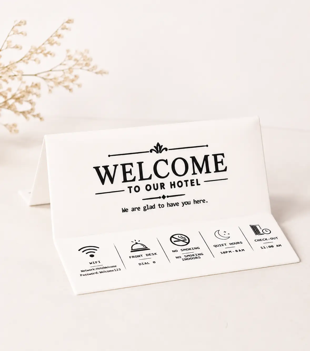 Hotel Welcome Sign