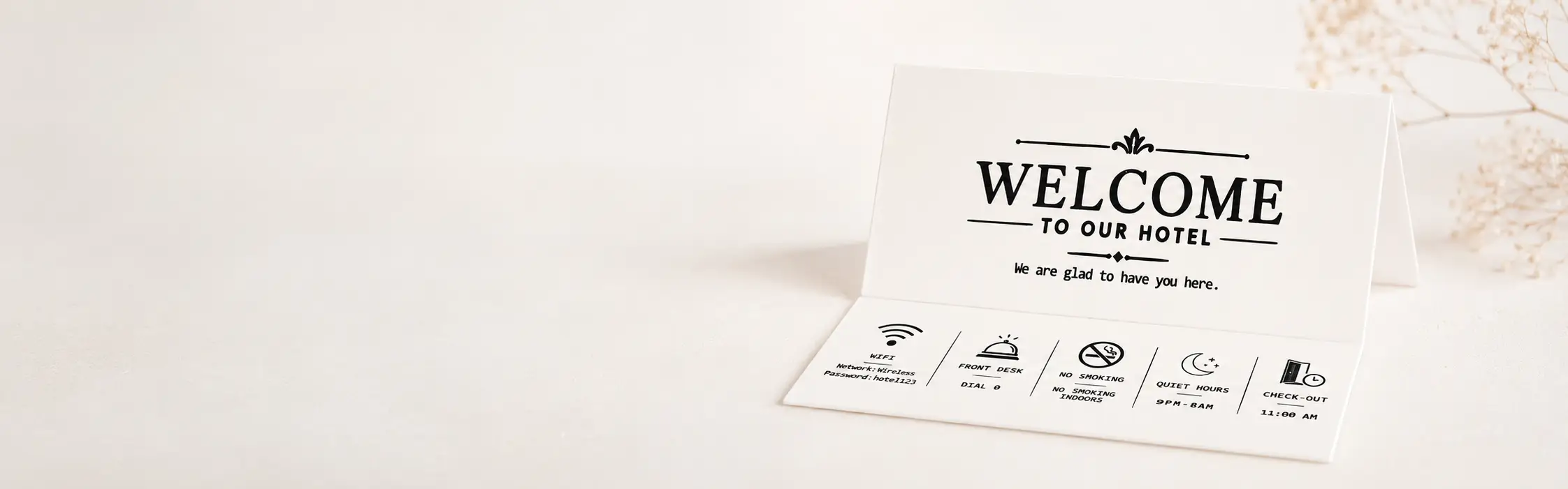 Hotel Welcome Sign