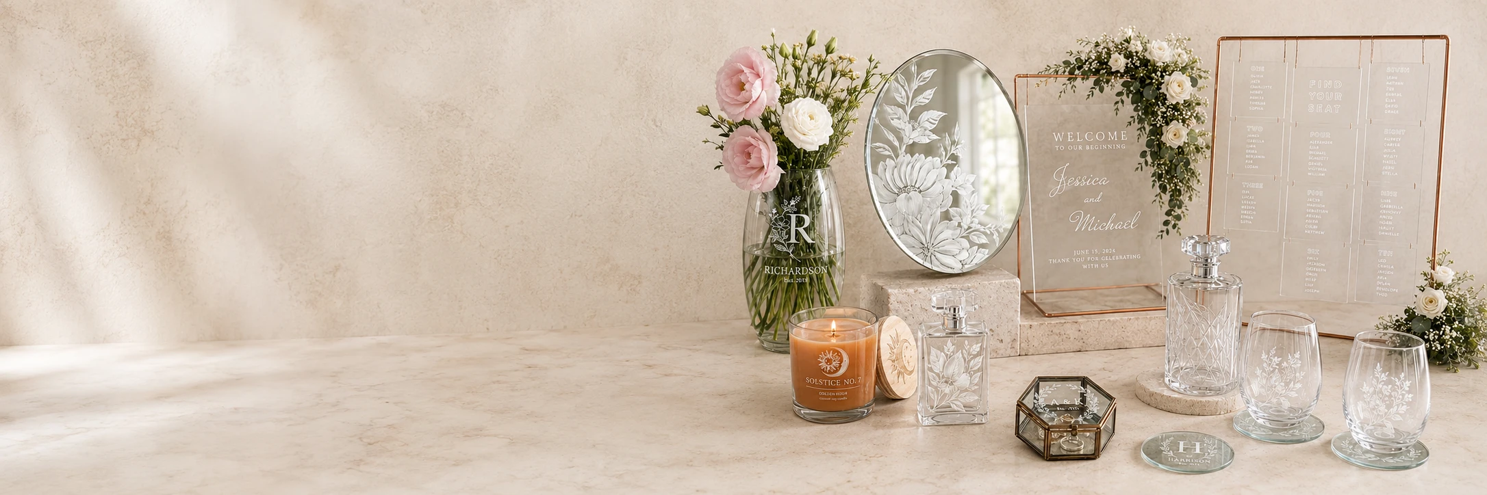 36 Glass Laser Engraving Ideas for Gifts, Weddings, Home Décor, and Business